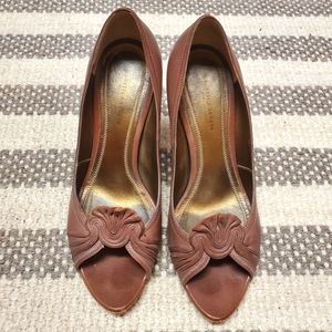 Bottega Veneta Chestnut Leather Heels